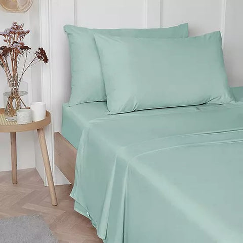 100% Luxury Cotton Plain Dyed Flat Sheets - Vantona Home Sheeting