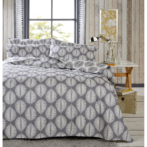 Vantona Ivana Floral Design Duvet Cover Set - Grey