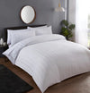 Vantona Sateen Stripe Duvet Cover Set & Sheet Sets - White (Sold Separately)