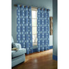 Opus Eyelet Lined 100% Cotton Curtains Ready Made - Selena Blue