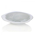 Large White Alabaster Glass Fruit Bowl - 34cms