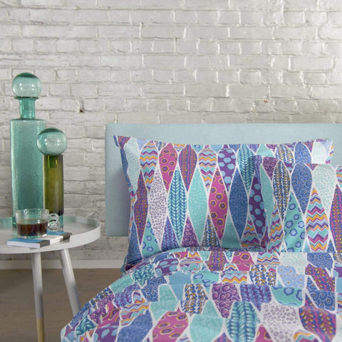 Deyongs Modern Peacock Feathers Duvet Cover Set