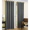 Byron Herringbone Thermal Blockout Eyelet Curtains, Charcoal