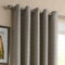 Sundour Lyon Lined Eyelet Curtains - Silver